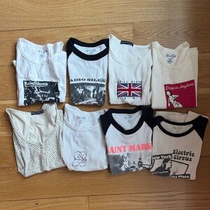Brandy Melville Graphic Tees - White, Black, Red